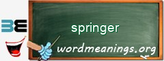 WordMeaning blackboard for springer